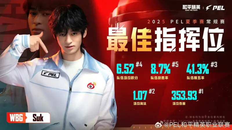 2025PEL夏季赛常规赛最佳阵容：天/青稚/Suk/派大兴